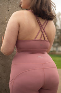DUSKY ROSE POCKET LEGGINGS