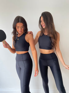 SHADOW BLACK POCKET LEGGINGS - SAMPLE